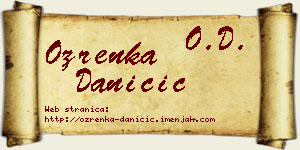 Ozrenka Daničić vizit kartica